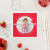 Serviette En Papier Joyeux Anniversaire Avec Photo (En situation)