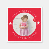 Serviette En Papier Joyeux Anniversaire Avec Photo (Devant)
