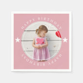 Serviette En Papier Joyeux Anniversaire Avec Photo (Devant)