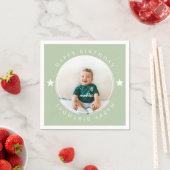 Serviette En Papier Joyeux Anniversaire Avec Photo (En situation)