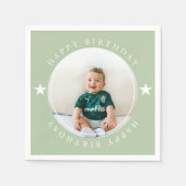 Serviette En Papier Joyeux Anniversaire Avec Photo (Devant)