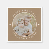 Serviette En Papier Joyeux Anniversaire Avec Photo (Devant)