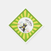 Serviette En Papier Joyeux anniversaire avec votre parti français Bull (Coin)