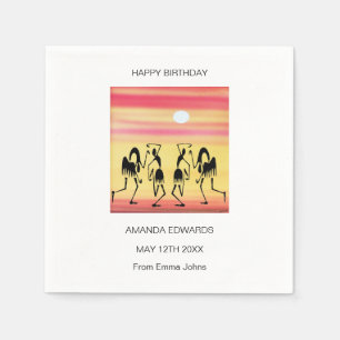 Serviette En Papier Joyeux anniversaire Awesome Break Dance