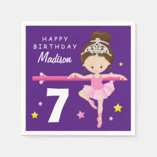 Serviette En Papier Joyeux anniversaire Ballerina