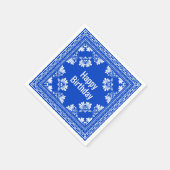 Serviette En Papier Joyeux Anniversaire Bandana Bleue (Coin)