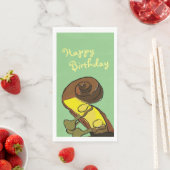 Serviette En Papier Joyeux Anniversaire Bass Instrumentalist Papier (En situation)