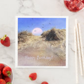 Serviette En Papier Joyeux Anniversaire Beach Sunrise (En situation)