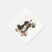 Serviette En Papier Joyeux anniversaire Bernese Mountain Dog (Coin)