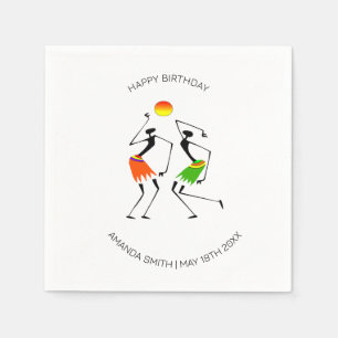 Serviette En Papier Joyeux Anniversaire Bright Sun Dance