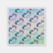 Serviette En Papier Joyeux Anniversaire, Camions Monster, do-it-yourse (Devant)
