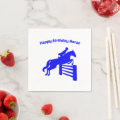Serviette En Papier Joyeux Anniversaire Chasseur Cheval Jumper, amoure (En situation)