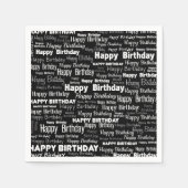 Serviette En Papier Joyeux Anniversaire Chic (Devant)