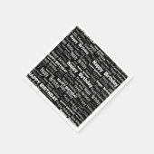 Serviette En Papier Joyeux Anniversaire Chic (Coin)