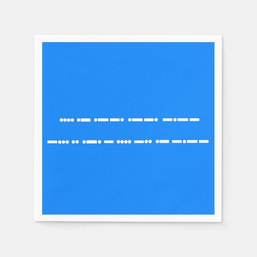 Serviette En Papier Joyeux anniversaire dans Morse Code (Devant)