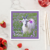 Serviette En Papier Joyeux anniversaire de chèvre (En situation)