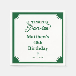 Serviette En Papier Joyeux Anniversaire de Golf pour Hommes Moderne