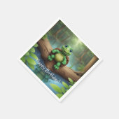 Serviette En Papier Joyeux anniversaire de la tortue (Coin)