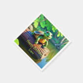 Serviette En Papier Joyeux anniversaire de la tortue (Coin)