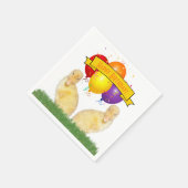 Serviette En Papier Joyeux anniversaire de l'enfant Ballons de canards (Coin)