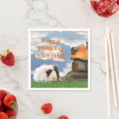 Serviette En Papier Joyeux anniversaire de l'enfant Guinéen Cochon de (En situation)