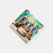 Serviette En Papier Joyeux anniversaire de Meerkat, (Coin)