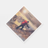 Serviette En Papier Joyeux anniversaire de randonneur (Coin)