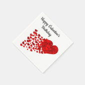 Serviette En Papier Joyeux anniversaire de Saint-Valentin (Coin)