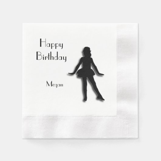 Serviette En Papier Joyeux anniversaire de Tap Dancer (Devant)