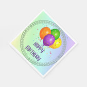 Serviette En Papier Joyeux anniversaire, design populaire, (Coin)