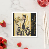 Serviette En Papier Joyeux anniversaire Diva Girl | Nom do-it-yourself (En situation)