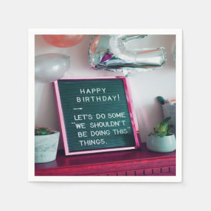 Serviette En Papier Joyeux Anniversaire! Drôle de mauvais coup