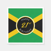 Serviette En Papier Joyeux anniversaire du drapeau jamaïcain (Devant)