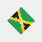Serviette En Papier Joyeux anniversaire du drapeau jamaïcain (Coin)