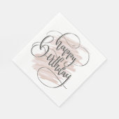 Serviette En Papier Joyeux anniversaire élégant (Coin)