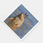 Serviette En Papier Joyeux anniversaire en bas canard (Coin)