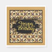 Serviette En Papier Joyeux anniversaire Fabuleux Cinquante (Devant)