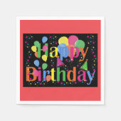 Serviette En Papier Joyeux anniversaire, fête d'anniversaire (Devant)
