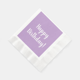Serviette En Papier Joyeux Anniversaire Fête d'anniversaire lila pourp