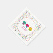 Serviette En Papier Joyeux Anniversaire Frosted Sprinkle Cupcake (Coin)