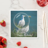 Serviette En Papier Joyeux Anniversaire Fun Seagull (En situation)