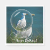 Serviette En Papier Joyeux Anniversaire Fun Seagull (Devant)