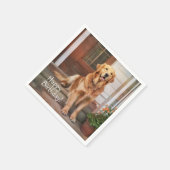 Serviette En Papier Joyeux Anniversaire Golden Retriever (Coin)