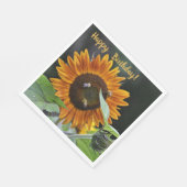 Serviette En Papier Joyeux Anniversaire Golden Tournesol (Coin)