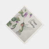 Serviette En Papier Joyeux anniversaire Hummingbird Party Amusant élég (Coin)