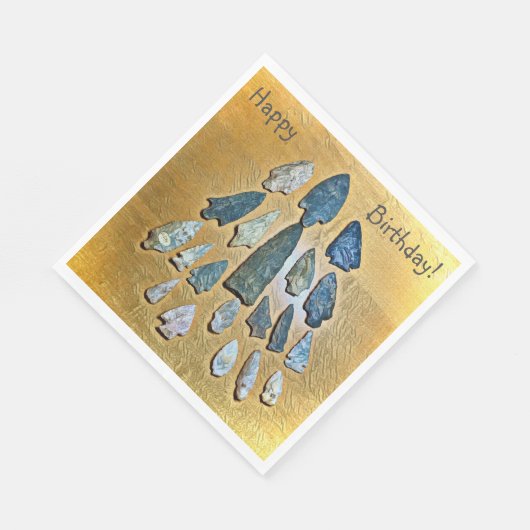 Serviette En Papier Joyeux anniversaire indien Arrowhead (Coin)