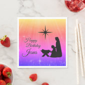 Serviette En Papier Joyeux anniversaire Jésus, Nativité de Noël (En situation)