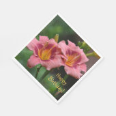 Serviette En Papier Joyeux anniversaire Lily (Coin)