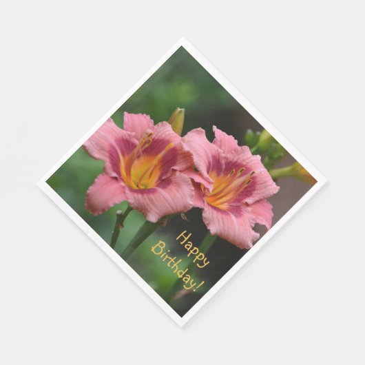 Serviette En Papier Joyeux anniversaire Lily (Coin)