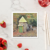 Serviette En Papier Joyeux Anniversaire Maison de l'Elf (En situation)